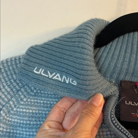 Ulvang ullgenser 100% wool Alta half zip pullover Sweater blue women’s large - Picture 4 of 7